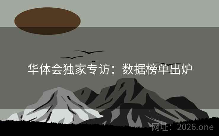华体会独家专访:数据榜单出炉