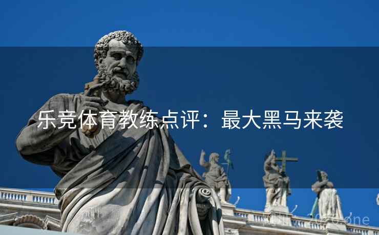 乐竞体育教练点评:最大黑马来袭