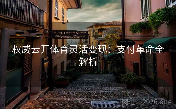 权威云开体育灵活变现:支付革命全解析