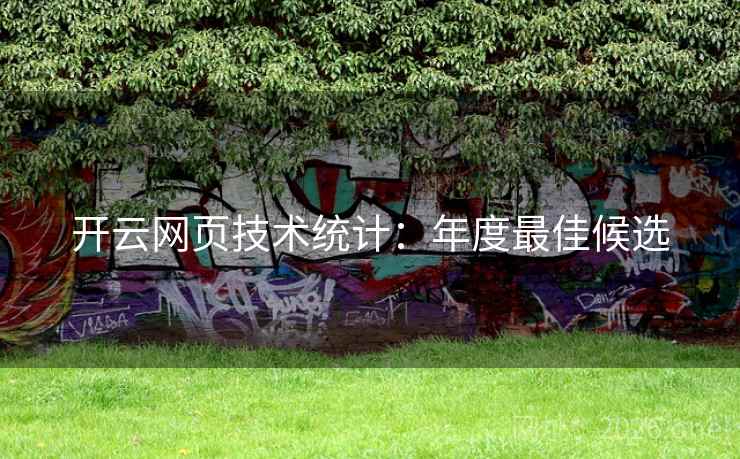 开云网页技术统计:年度最佳候选