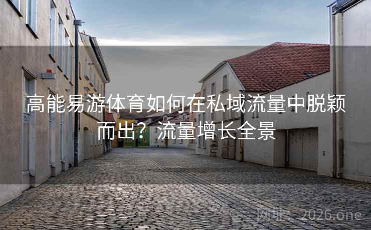 高能易游体育如何在私域流量中脱颖而出?流量增长全景  第2张 高能易游体育如何在私域流量中脱颖而出?流量增长全景  第2张